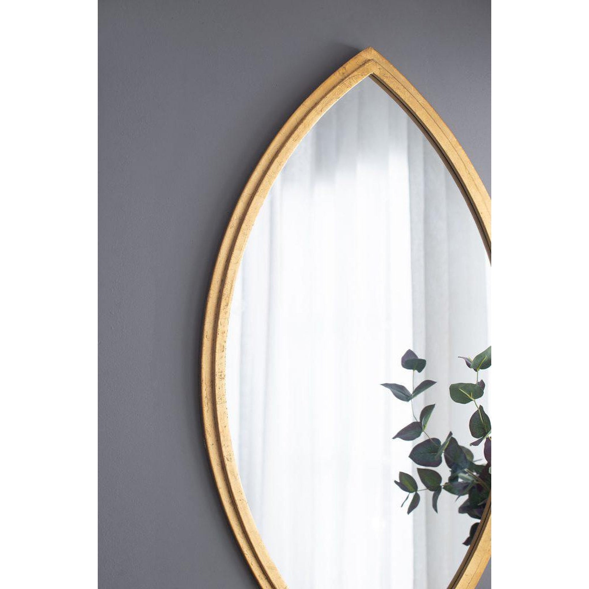 A&B Home 24" x 43" Bundle of 15 Dynamic Shape Gold Metal Frame Wall-Mounted Mirror