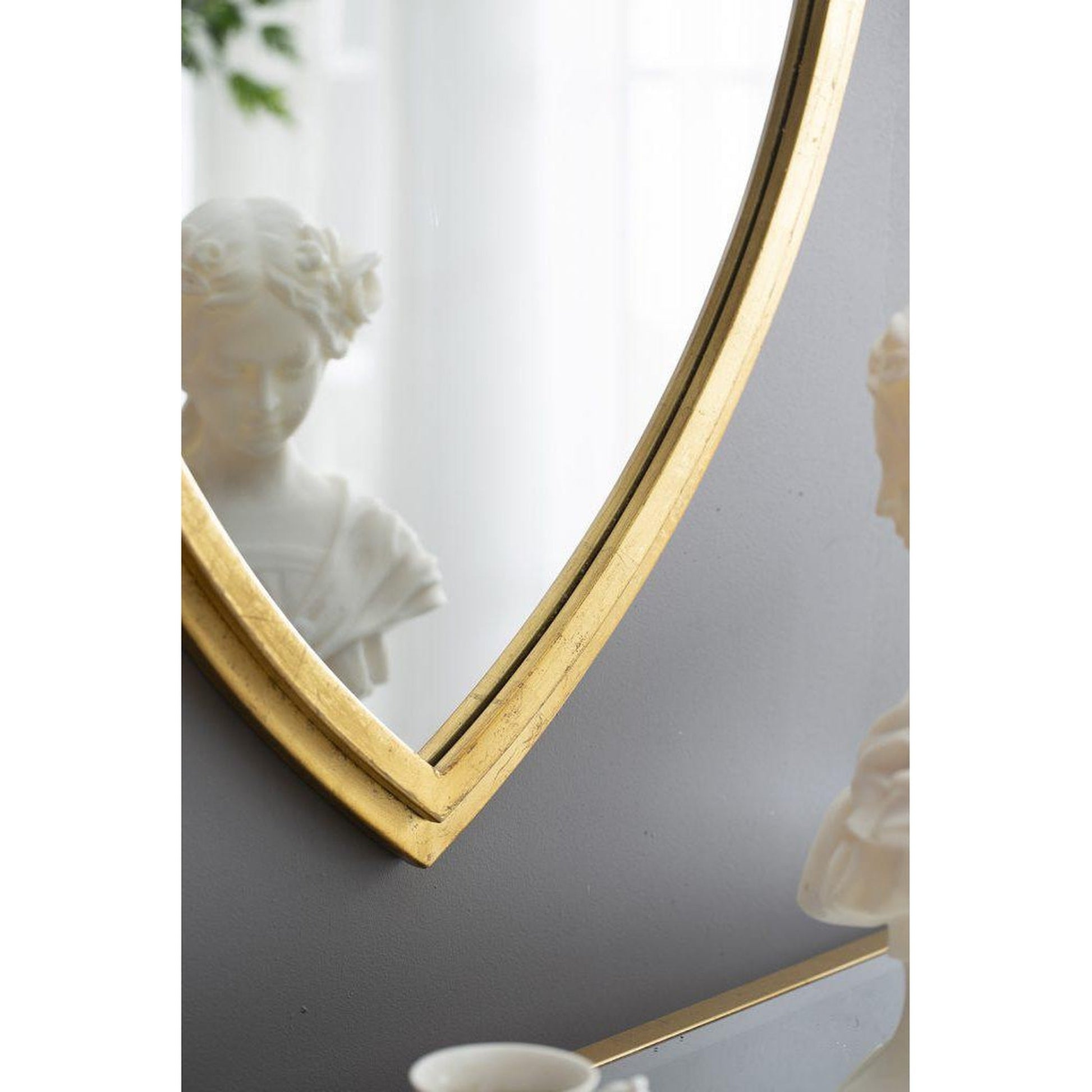 A&B Home 24" x 43" Bundle of 15 Dynamic Shape Gold Metal Frame Wall-Mounted Mirror