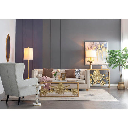 A&B Home 24" x 43" Bundle of 15 Dynamic Shape Gold Metal Frame Wall-Mounted Mirror