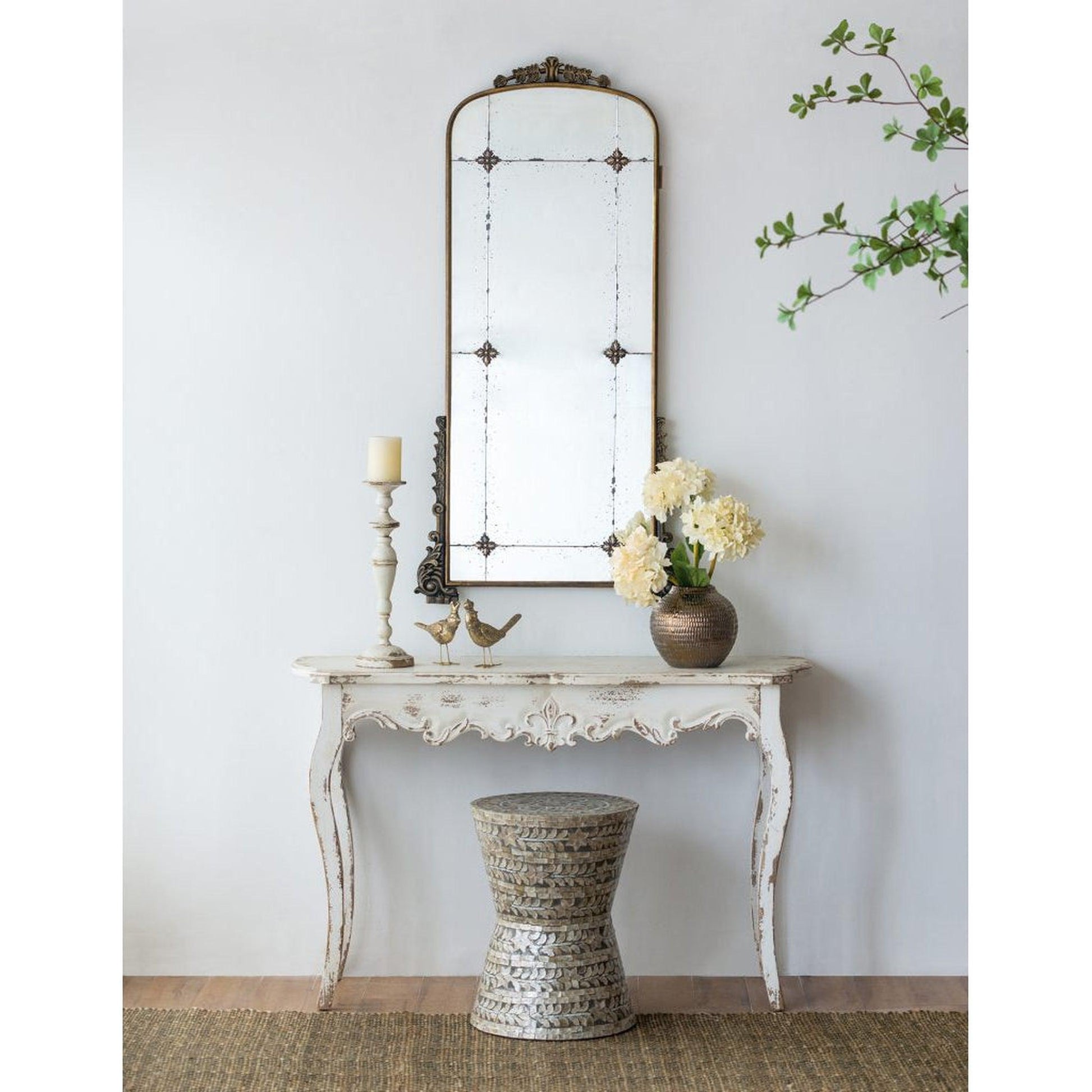 A&B Home 24" x 49" Bundle of 15 Rectangular Antique Gold Metal Frame Wall-Mounted Mirror