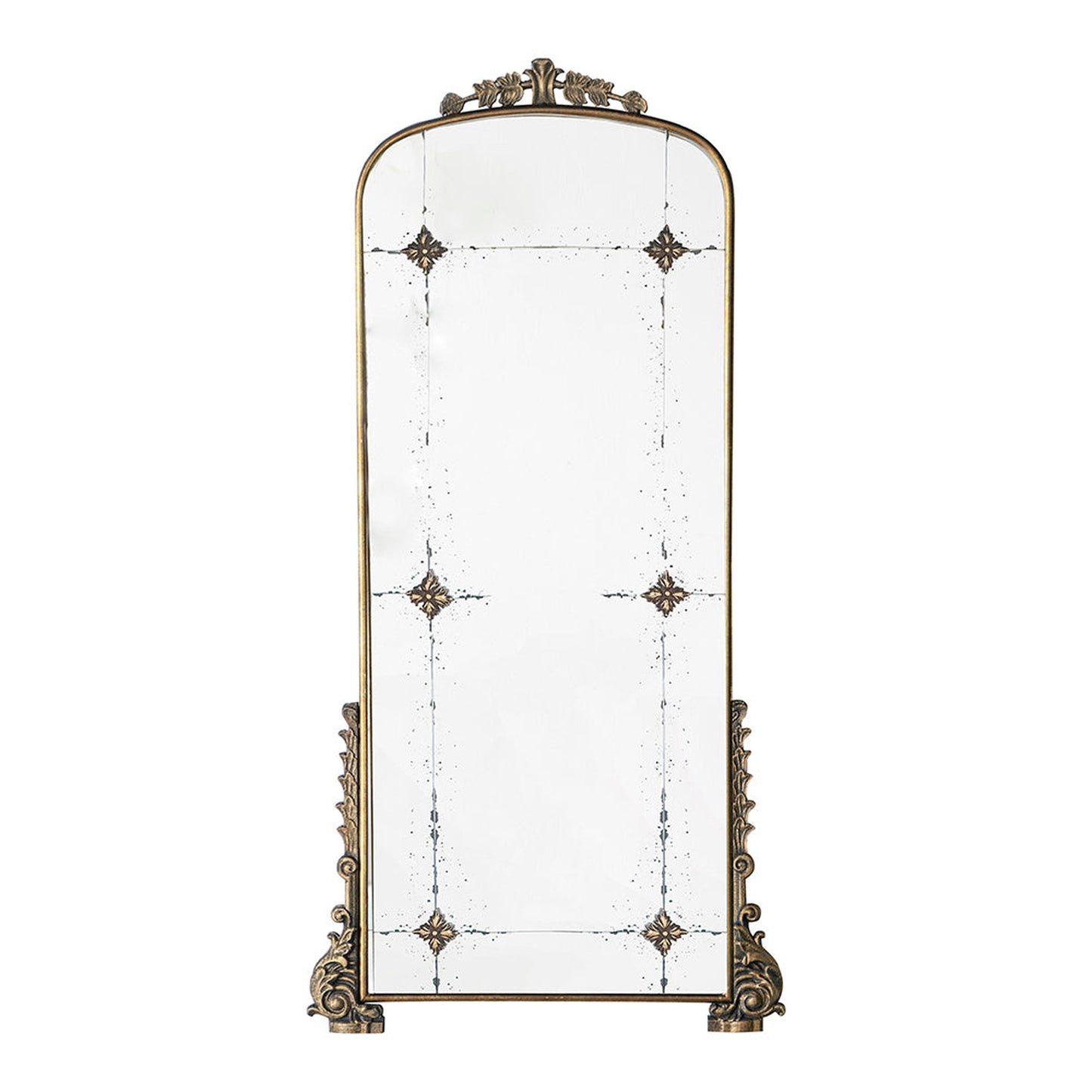 A&B Home 24" x 49" Bundle of 15 Rectangular Antique Gold Metal Frame Wall-Mounted Mirror
