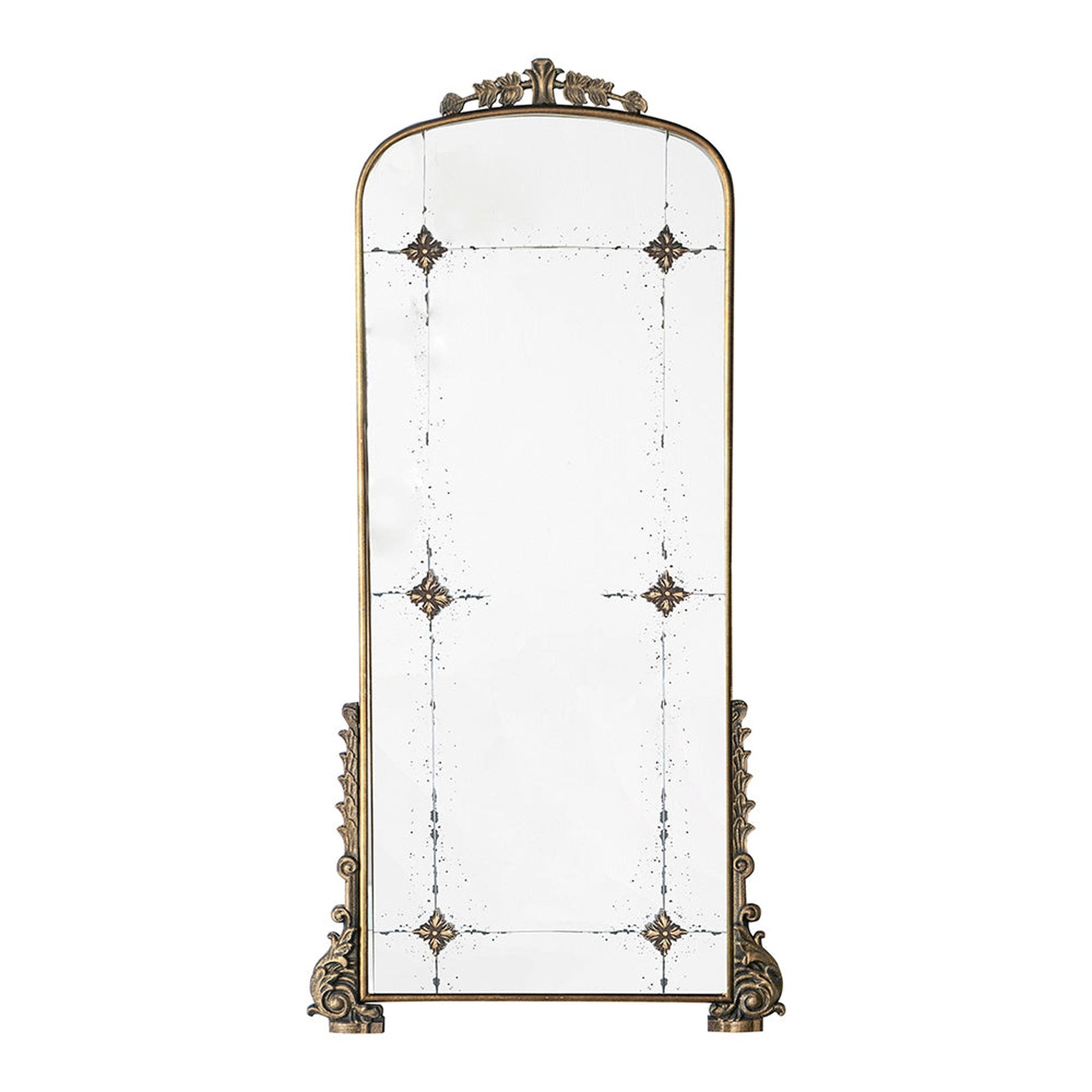 A&B Home 24" x 49" Bundle of 15 Rectangular Antique Gold Metal Frame Wall-Mounted Mirror
