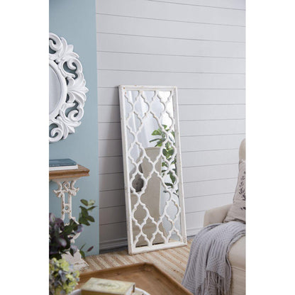 A&B Home 24" x 59" Bundle of 7 White Frame Full-Length Wall-Mounted Mirror