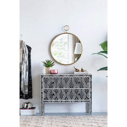 A&B Home 26" x 32" Bundle of 25 Round Gold Frame Wall-Mounted Mirror