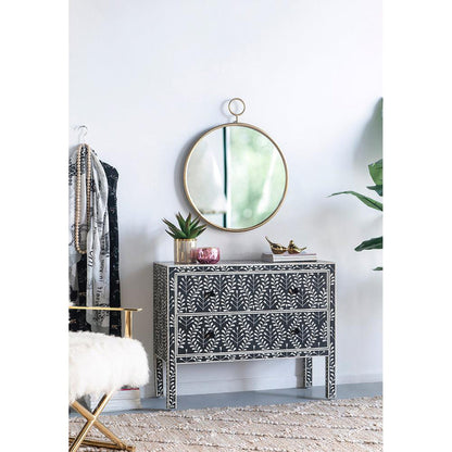 A&B Home 26" x 32" Bundle of 25 Round Gold Frame Wall-Mounted Mirror