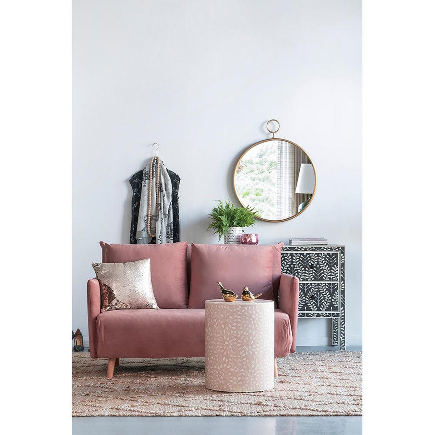 A&B Home 26" x 32" Bundle of 25 Round Gold Frame Wall-Mounted Mirror