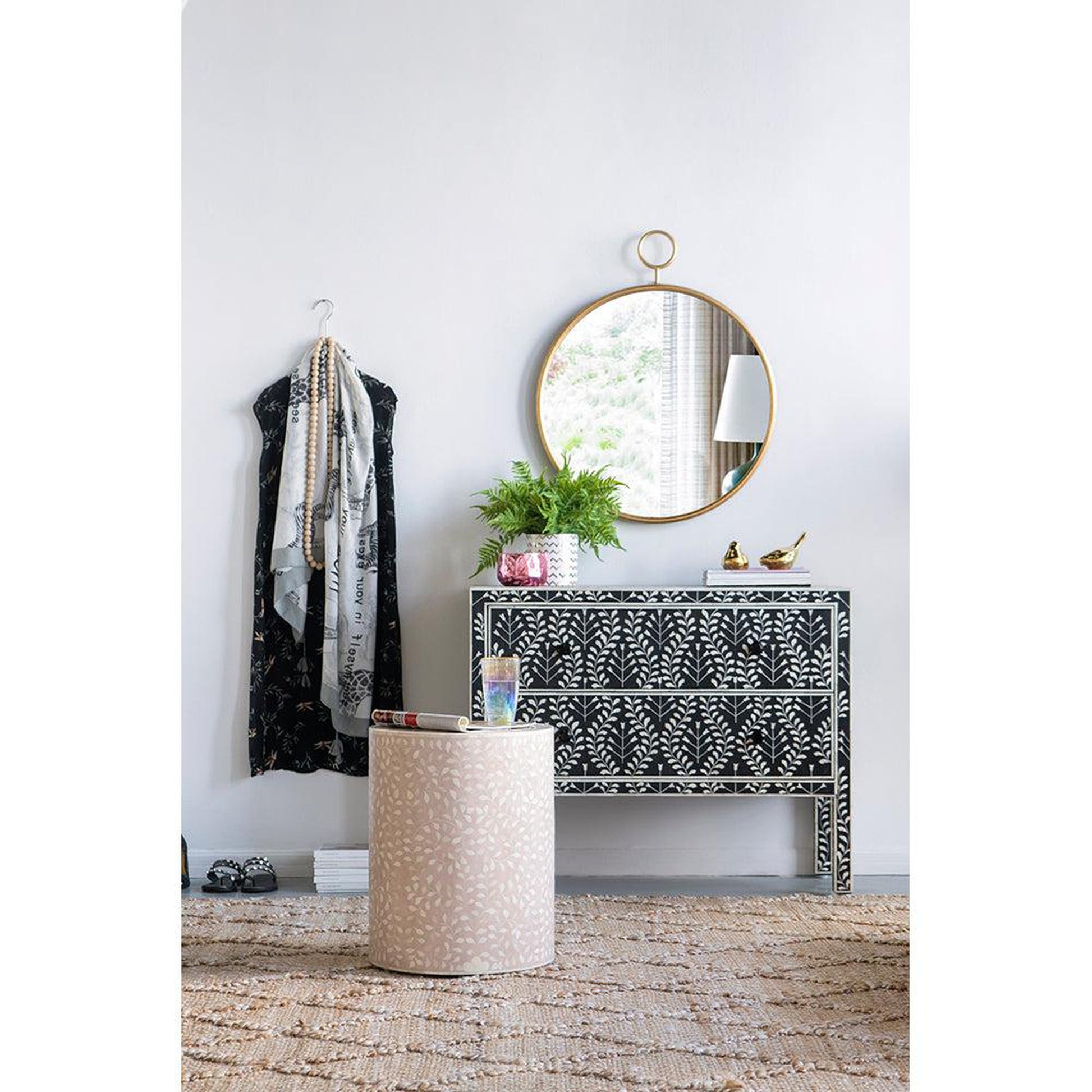 A&B Home 26" x 32" Bundle of 25 Round Gold Frame Wall-Mounted Mirror