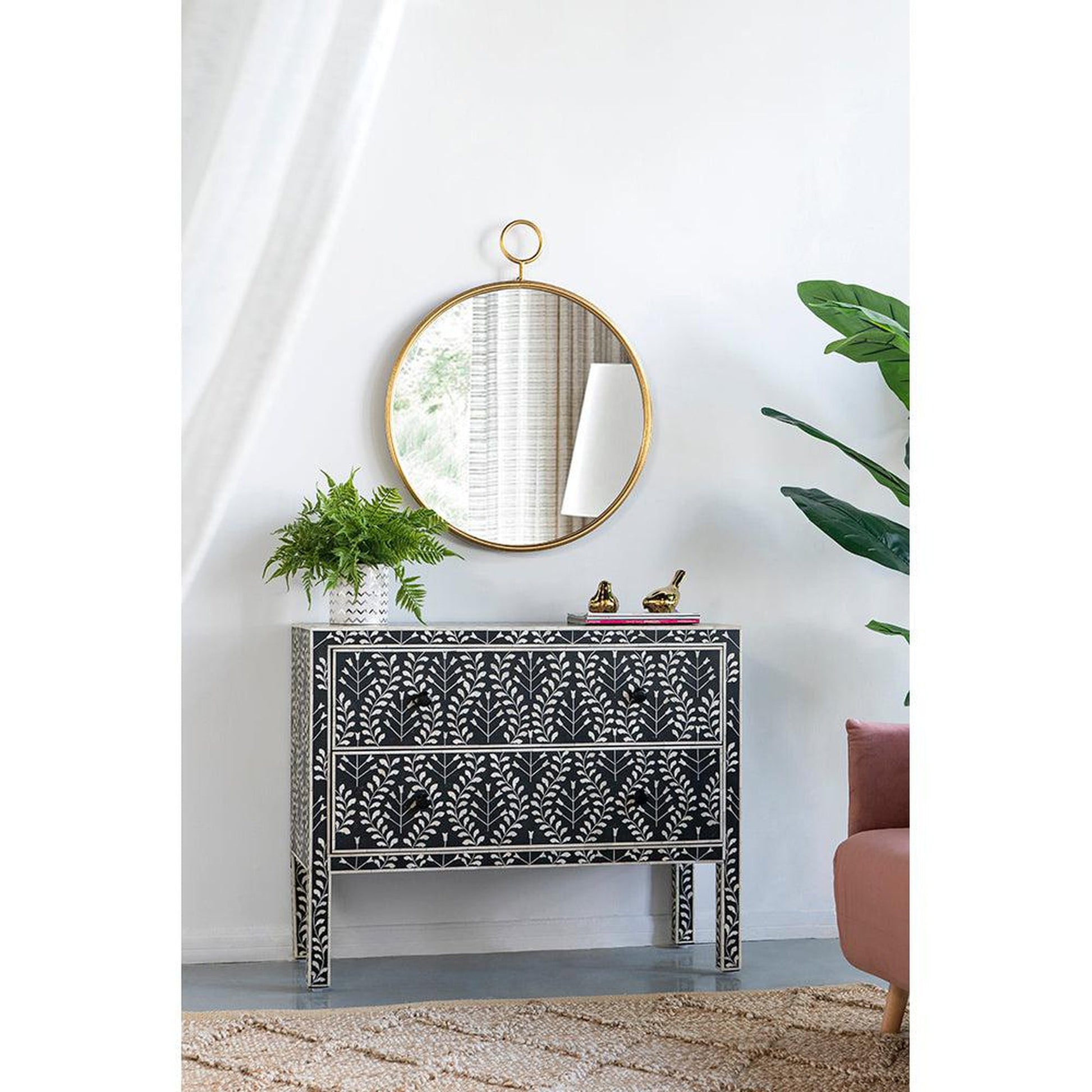 A&B Home 26" x 32" Bundle of 25 Round Gold Frame Wall-Mounted Mirror