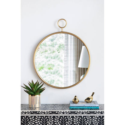 A&B Home 26" x 32" Bundle of 25 Round Gold Frame Wall-Mounted Mirror