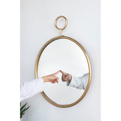 A&B Home 26" x 32" Bundle of 25 Round Gold Frame Wall-Mounted Mirror
