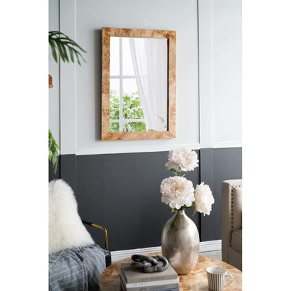 A&B Home 28" x 40" Bundle of 10 Brown Rectangular Burl Wood Framed Wall-Mounted Body Mirror