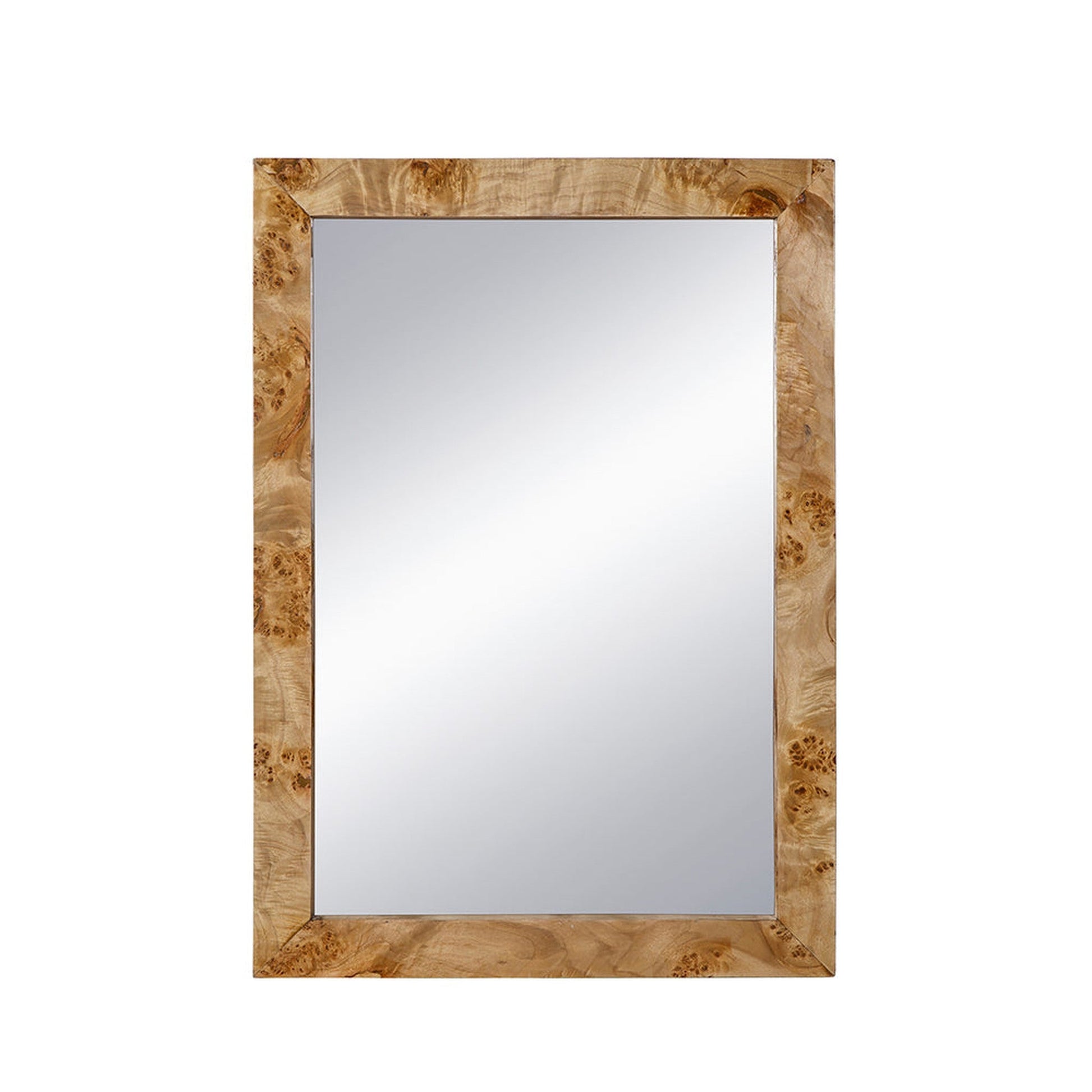 A&B Home 28" x 40" Bundle of 7 Brown Rectangular Burl Wood Framed Wall-Mounted Body Mirror