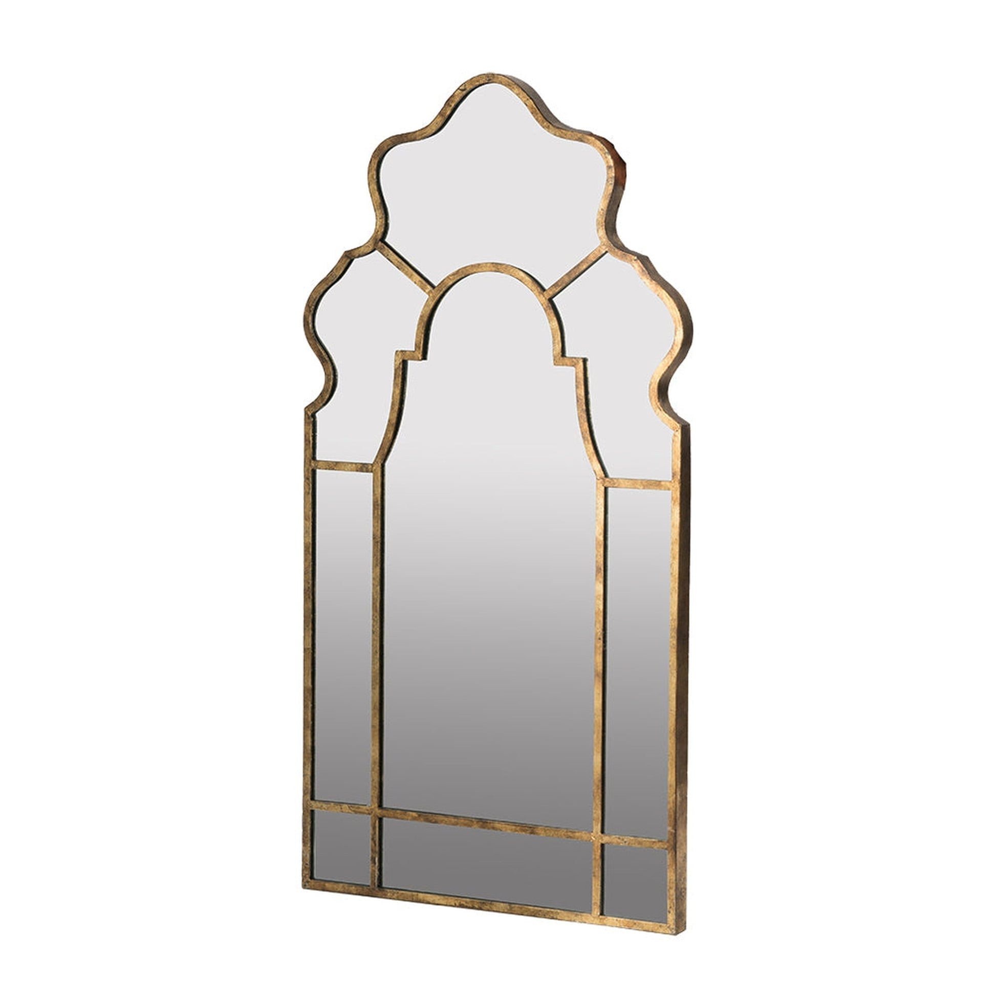 A&B Home 28" x 55" Bundle of 10 Full-Length Weathered Gold Metal Frame Wall-Mounted Mirror