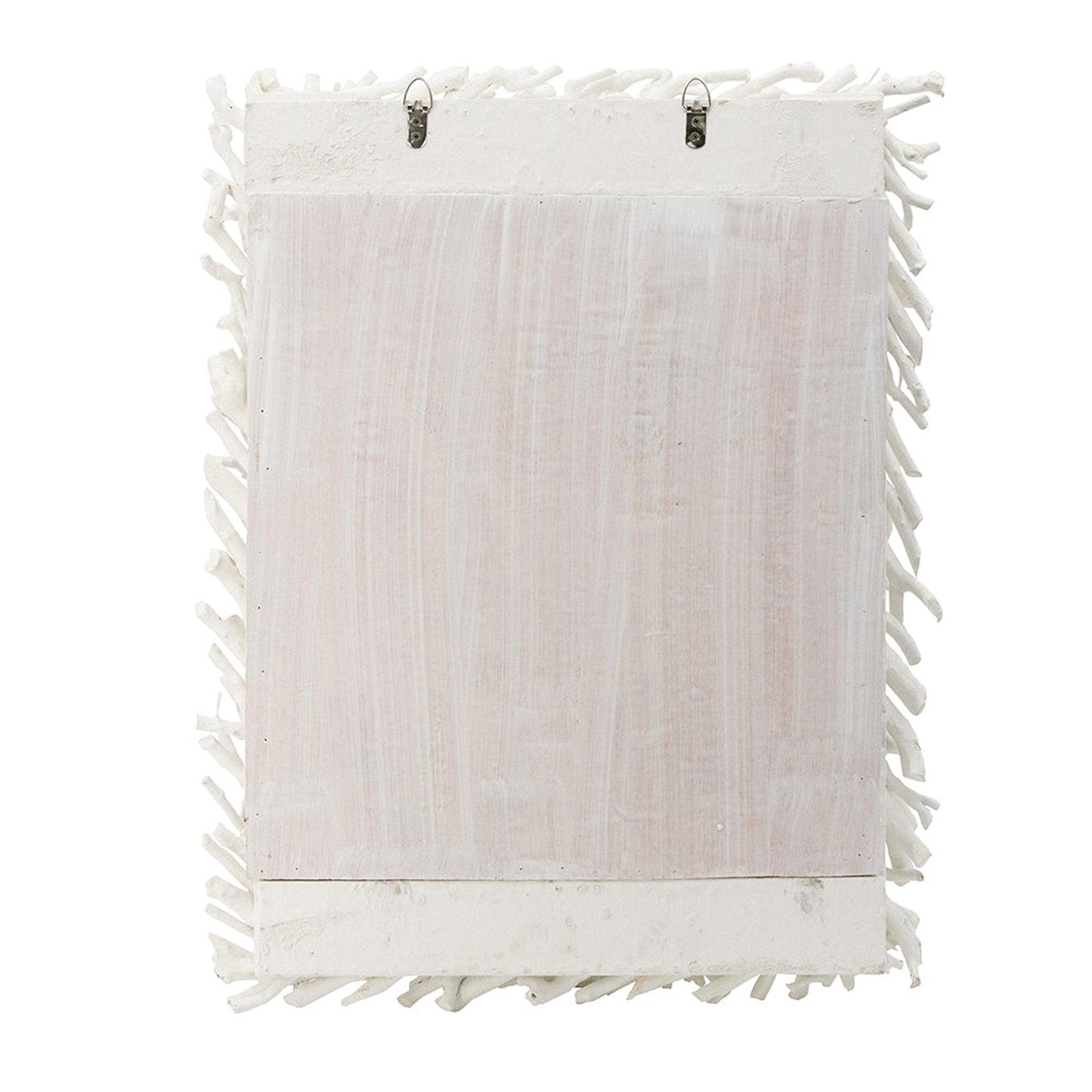 A&B Home 29" x 23" Bundle of 18 Rectangular White Cool Rustic Vibe Wooden Frame Wall-Mounted Mirror