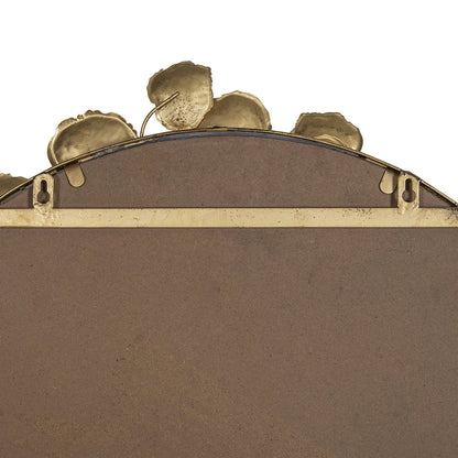 A&B Home 29" x 51" Bundle of 12 Arched Gold Metal Frame Wall-Mounted Mirror With Golden Leaf Accent