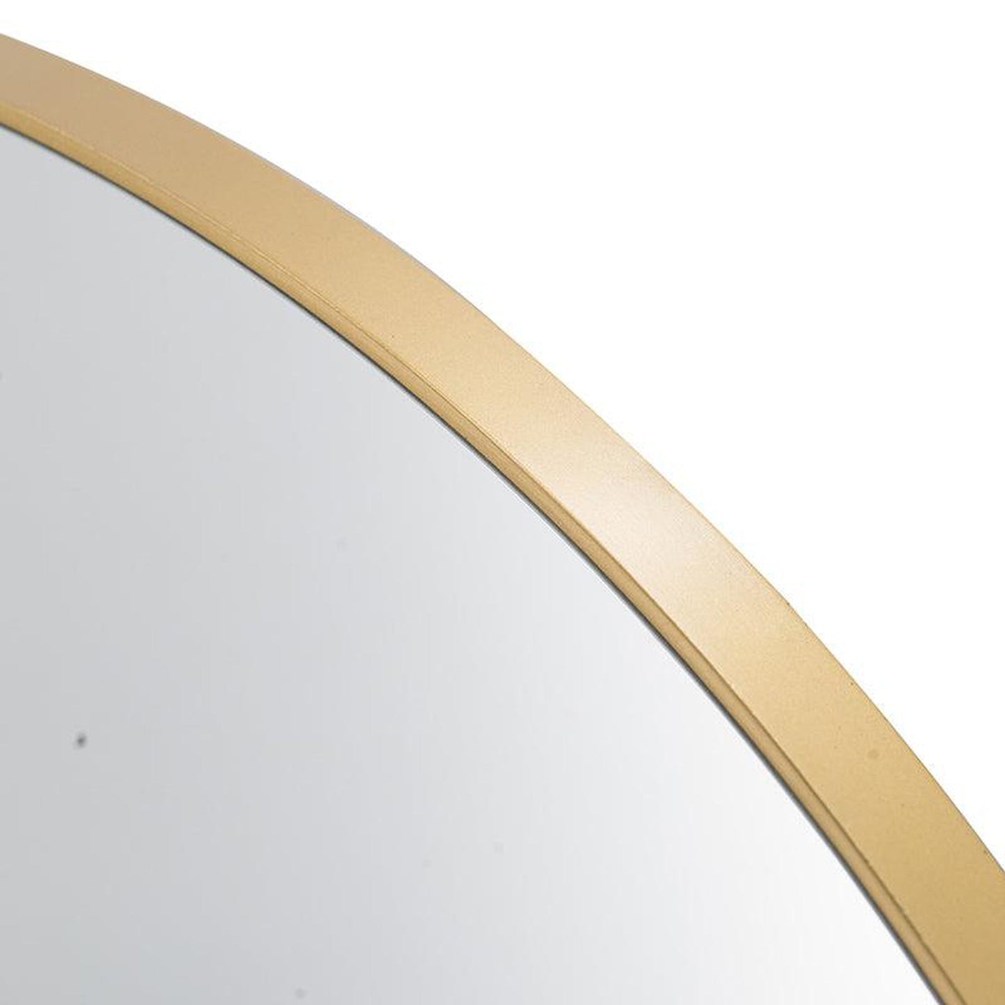 A&B Home 30" x 30" Bundle of 10 Circular Gold Wooden Frame Wall-Mounted Mirror