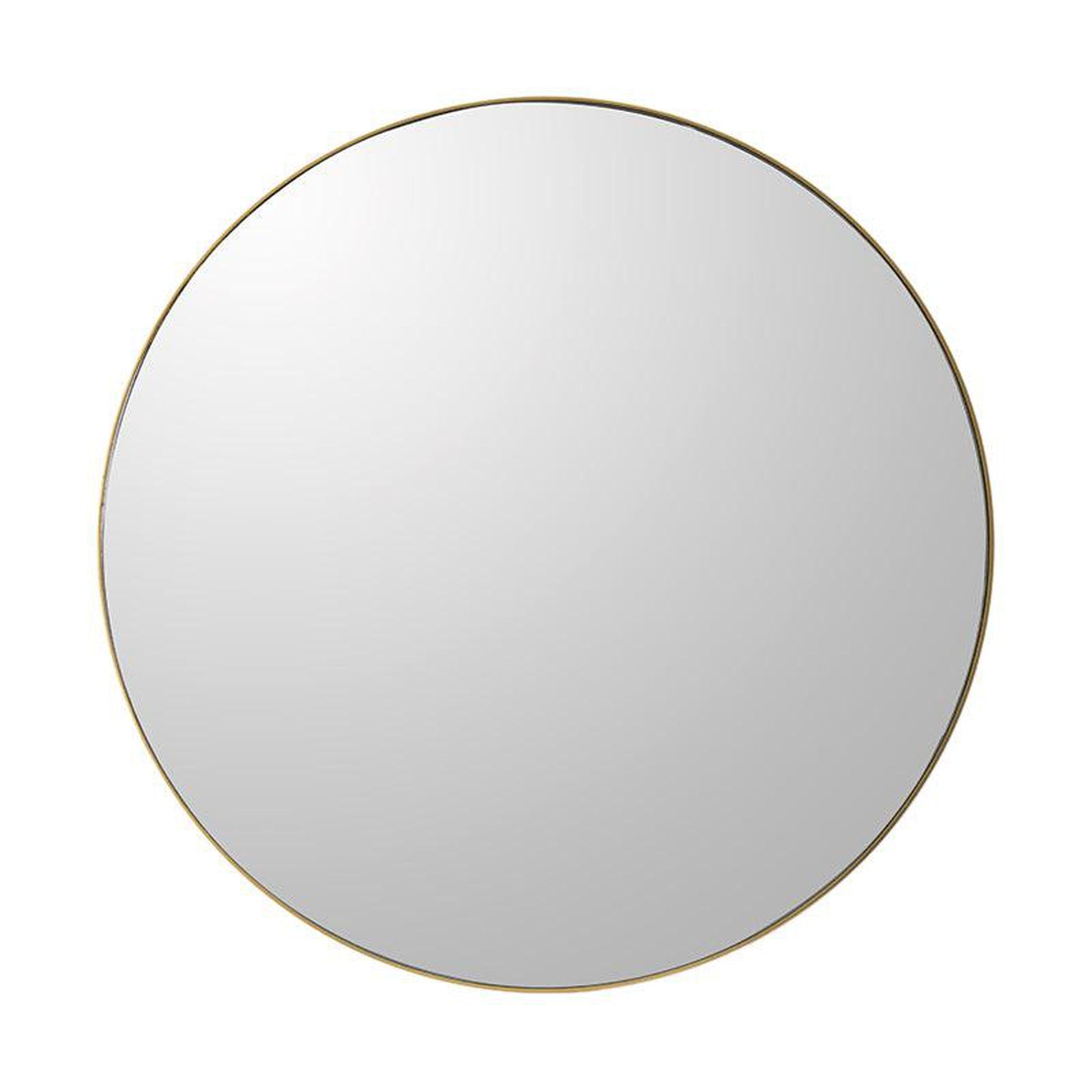 A&B Home 30" x 30" Bundle of 10 Circular Gold Wooden Frame Wall-Mounted Mirror