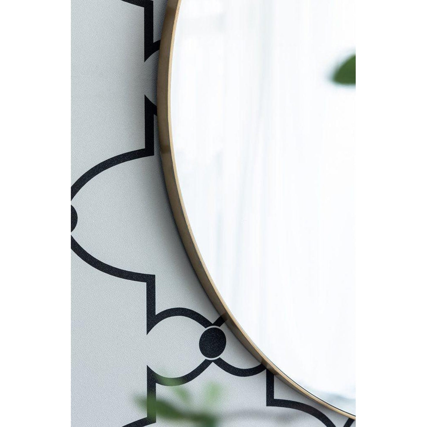 A&B Home 30" x 30" Bundle of 15 Circular Gold Wooden Frame Wall-Mounted Mirror