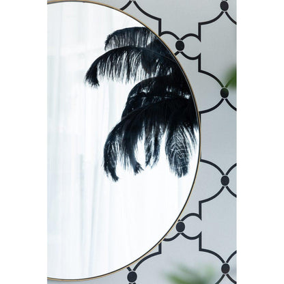 A&B Home 30" x 30" Bundle of 15 Circular Gold Wooden Frame Wall-Mounted Mirror