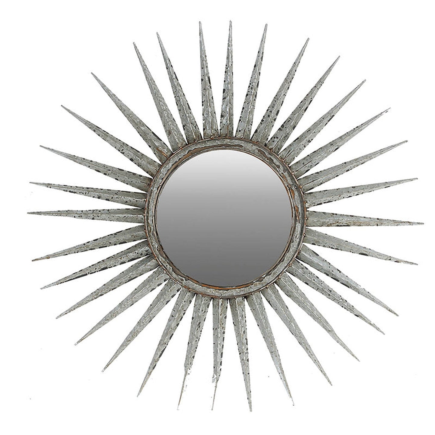 A&B Home 30" x 30" Bundle of 16 Sunburst Silver Metal Frame Wall-Mounted Mirror