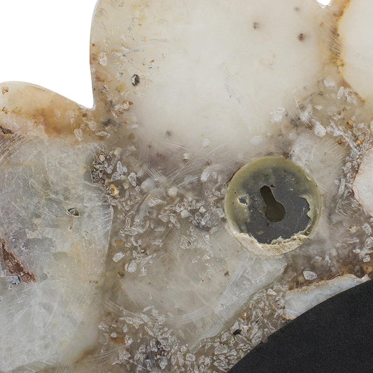 A&B Home 30" x 30" Bundle of 4 Flower Shaped White Agate Framed Wall-Mounted Mirror