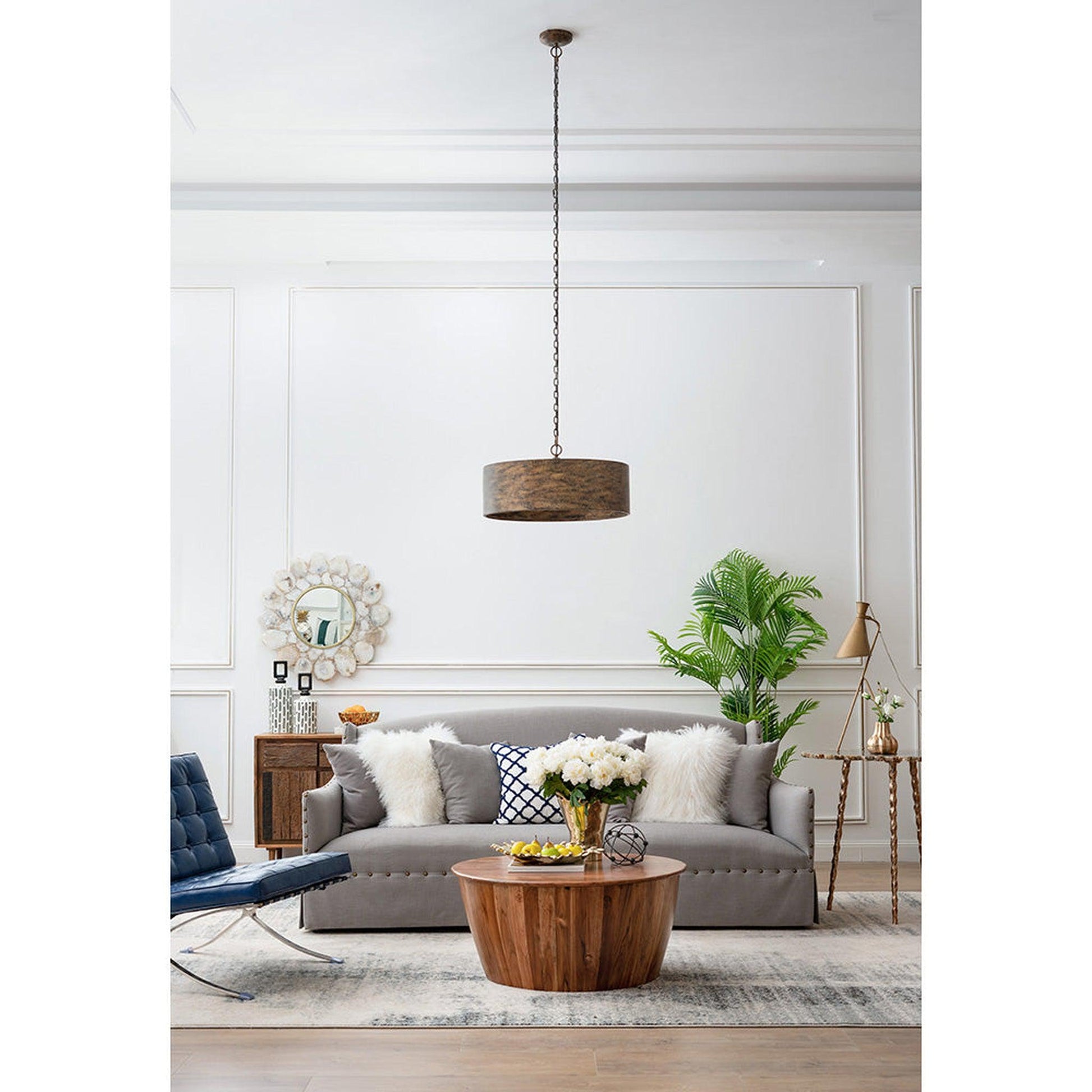 A&B Home 30" x 30" Bundle of 4 Flower Shaped White Agate Framed Wall-Mounted Mirror