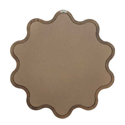 A&B Home 30" x 31" Bundle of 18 Round Unique Shape Natural Dark Brown Wooden Frame Wall-Mounted Mirror