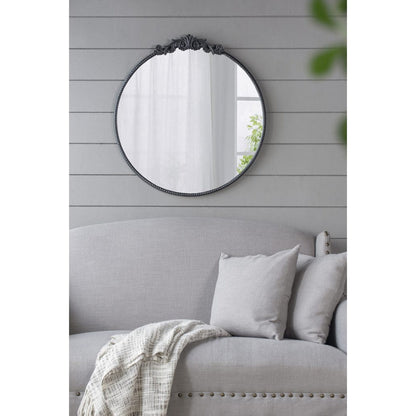 A&B Home 30" x 32" Bundle of 14 Round Black Frame Wall-Mounted Mirror