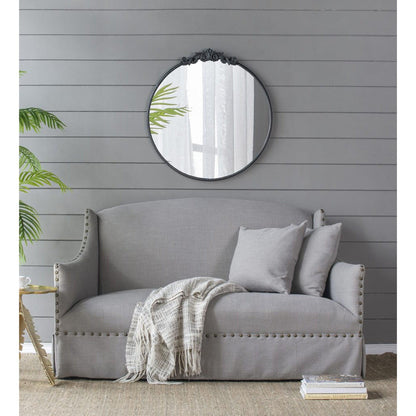 A&B Home 30" x 32" Bundle of 20 Round Black Frame Wall-Mounted Mirror