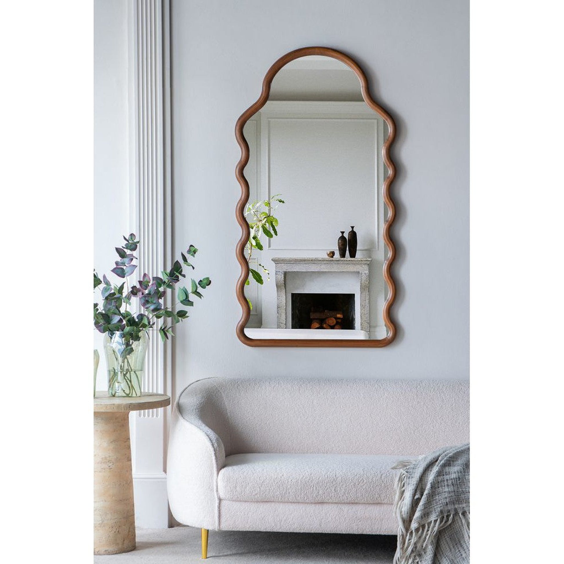 A&B Home 30" x 55" Bundle of 12 Arched Full-Length Solid Pine Wood Framed Wall-Mounted Mirror