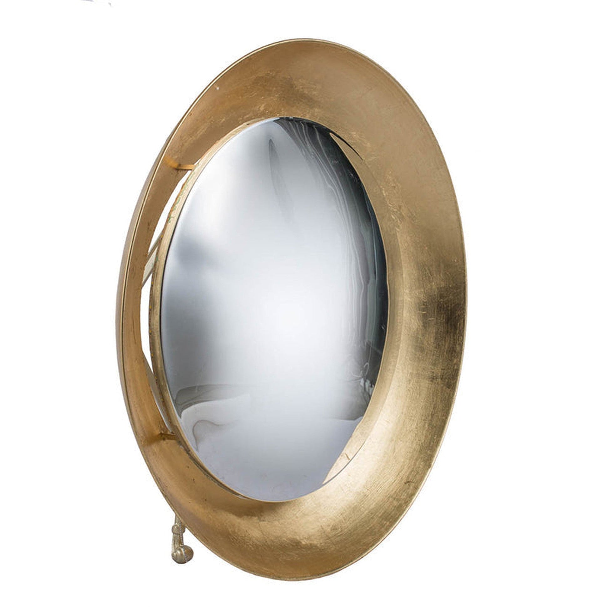 A&B Home 31" x 31" Bundle of 8 Round Lustrous Gold Metal Framed Wall-Mounted Mirror With Led Lighting