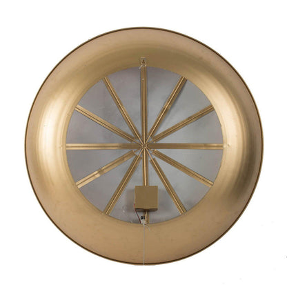 A&B Home 31" x 31" Bundle of 8 Round Lustrous Gold Metal Framed Wall-Mounted Mirror With Led Lighting