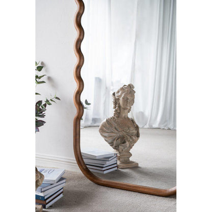A&B Home 31" x 74" Bundle of 6 Rectangular Rich Dark Brown Oversized Wooden Framed Floor Mirror