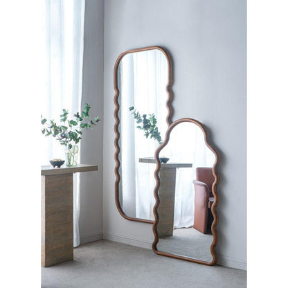 A&B Home 31" x 74" Bundle of 9 Rectangular Rich Dark Brown Oversized Wooden Framed Floor Mirror