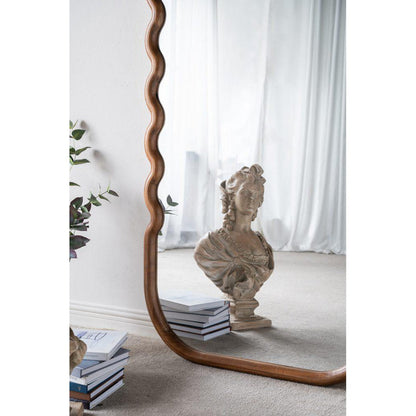 A&B Home 31" x 74" Bundle of 9 Rectangular Rich Dark Brown Oversized Wooden Framed Floor Mirror