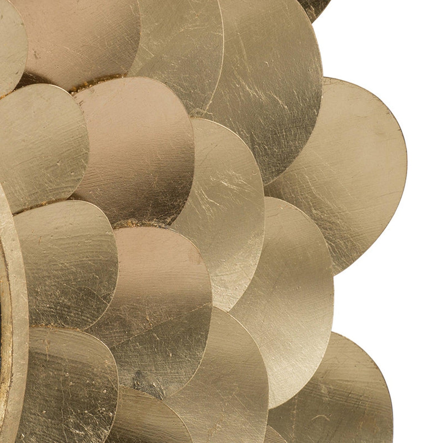 A&B Home 32" x 32" Bundle of 12 Round Gold Floral Accent Metal Frame Wall-Mounted Mirror