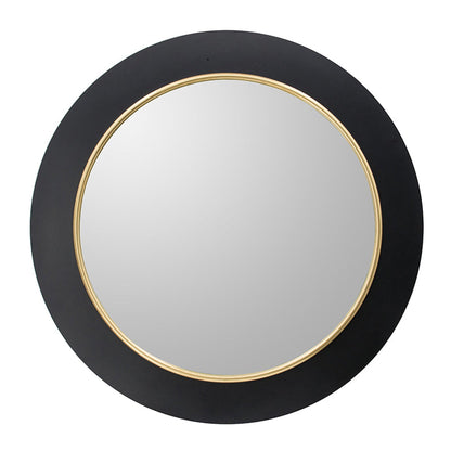 A&B Home 32" x 32" Bundle of 12 Round Shaped Black and Gold Metal Frame Wall-Mounted Mirror With Led Light