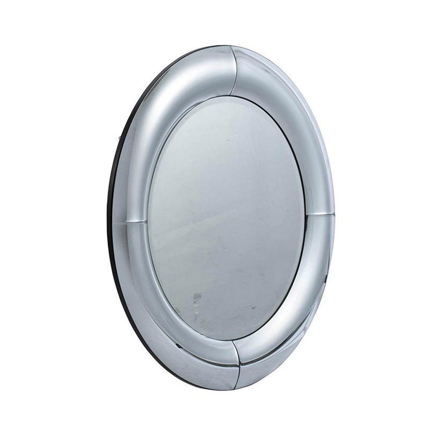 A&B Home 32" x 32" Bundle of 5 Round Silver Curved Wall-Mounted Mirror