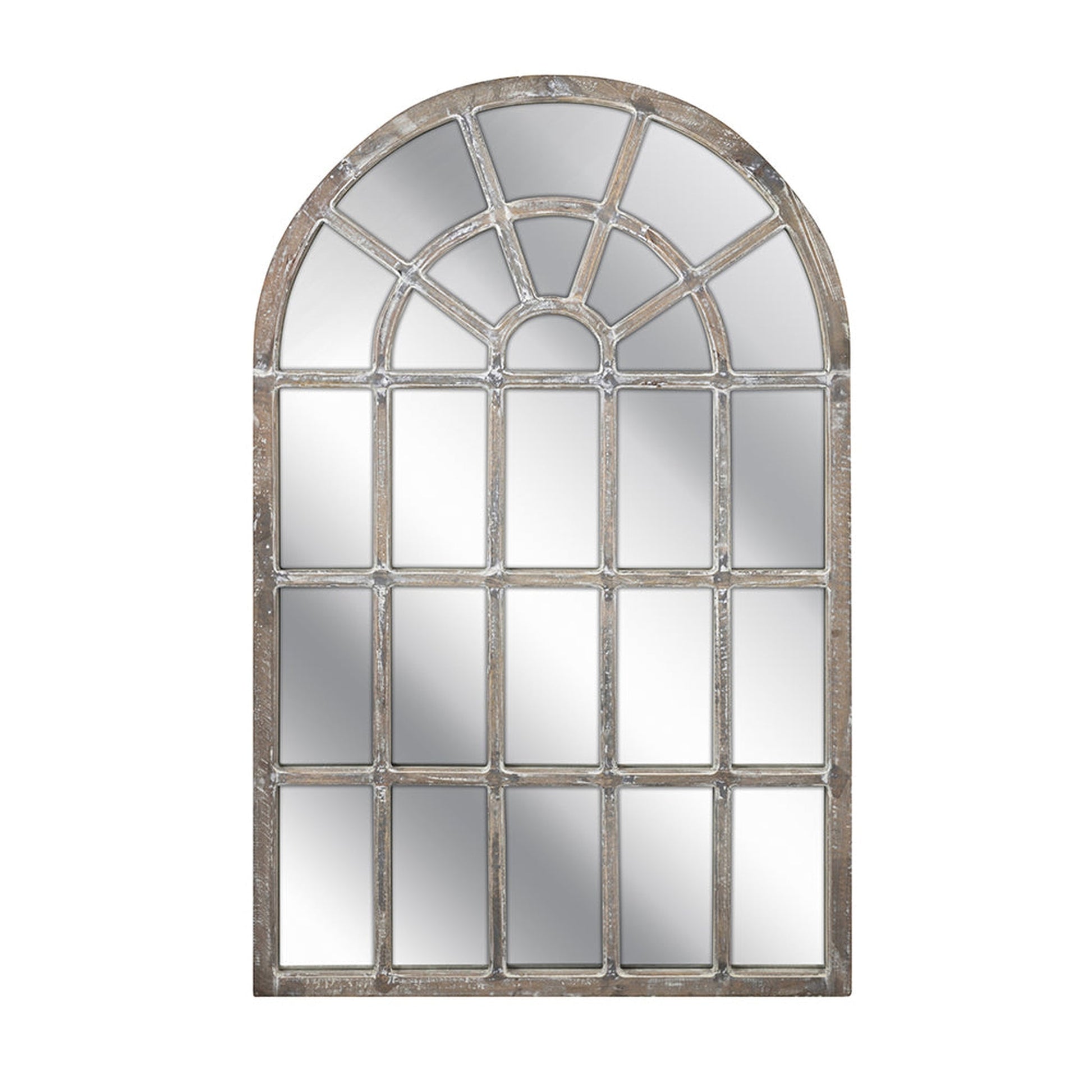 A&B Home 32" x 50" Bundle of 8 Arched Shaped Wooden Frame Wall-Mounted Window Mirror