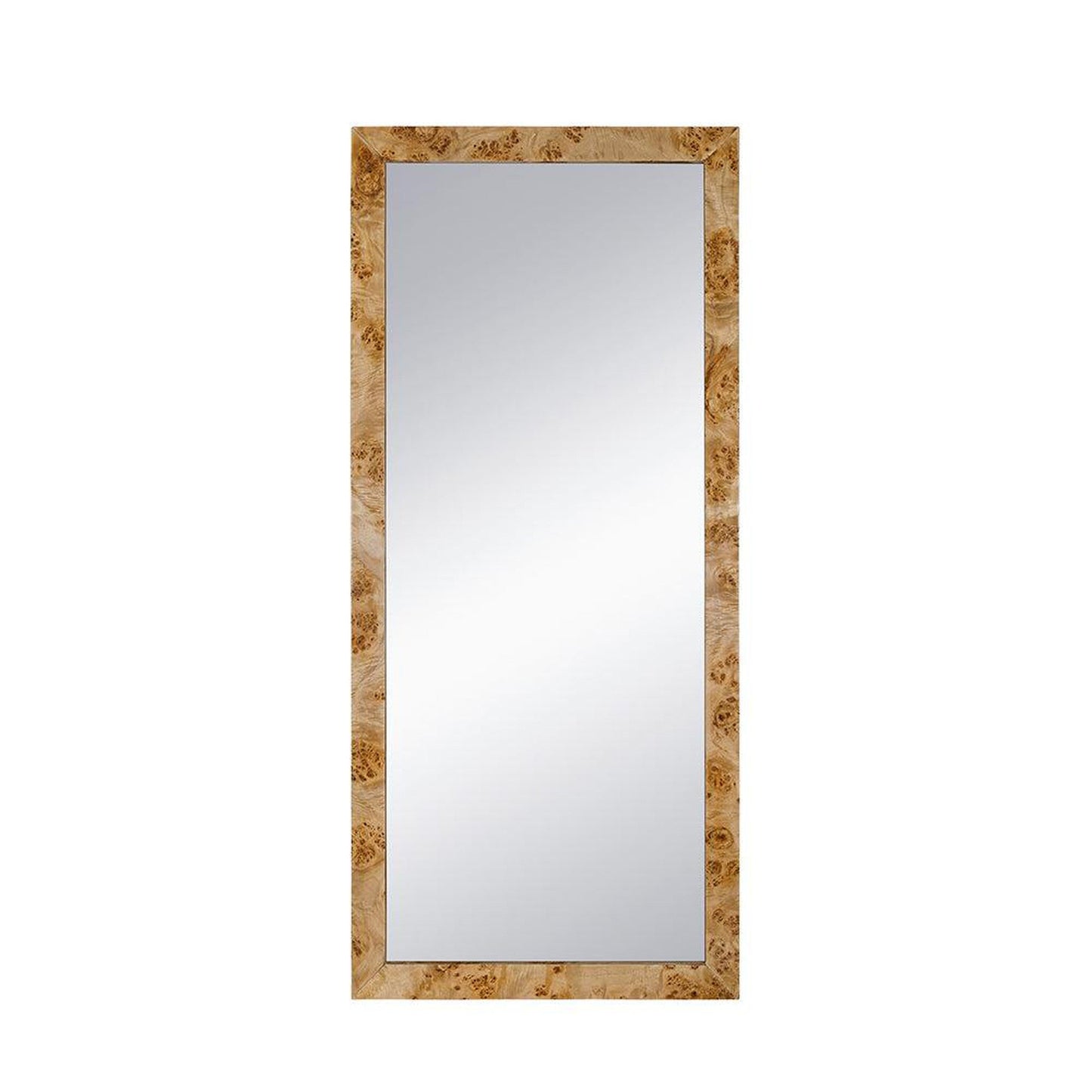 A&B Home 32" x 71" Bundle of 6 Rectangular Brown Burl Wood Framed Floor Mirror