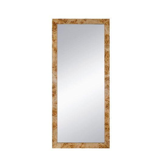 A&B Home 32" x 71" Bundle of 6 Rectangular Brown Burl Wood Framed Floor Mirror