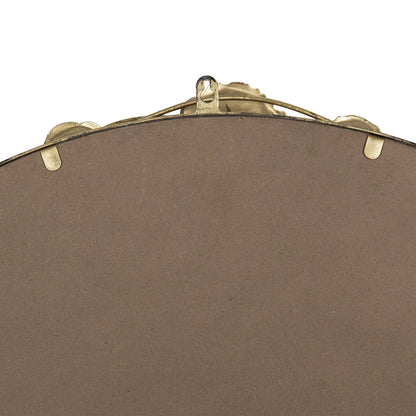 A&B Home 35" x 35" Bundle of 15 Round Gold Metal Frame Wall-Mounted Mirror With Golden Leaf Accent