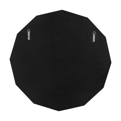 A&B Home 35" x 35" Bundle of 8 Round Brushed Metallic Gold Wooden Frame Wall-Mounted Mirror