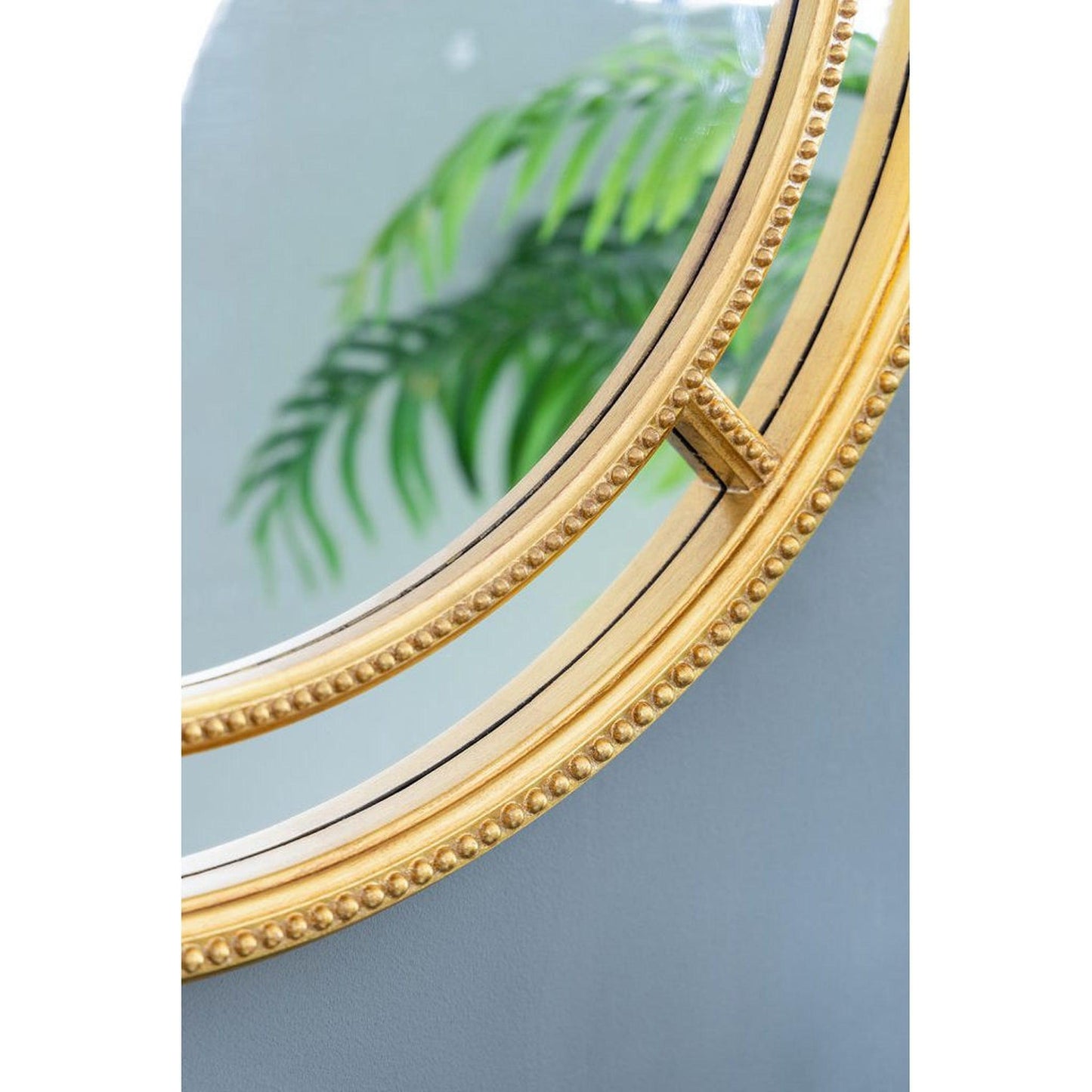 A&B Home 35" x 35" Bundle of 8 Round Gold Double Frame Wall-Mounted Mirror