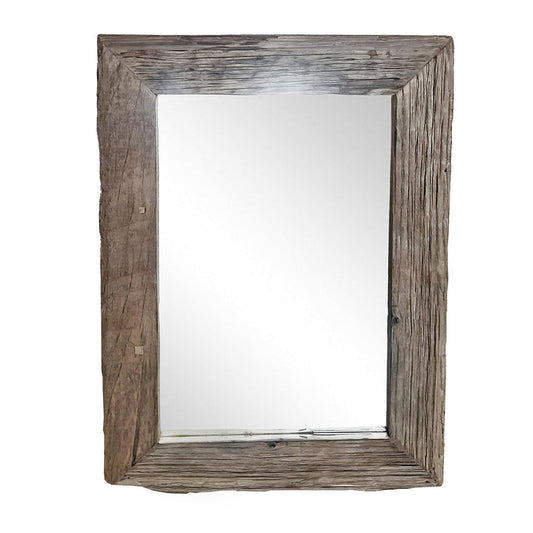 A&B Home 35" x 48" Bundle of 4 Rectangular Brown Slipper Wooden Framed Wall-Mounted Mirror