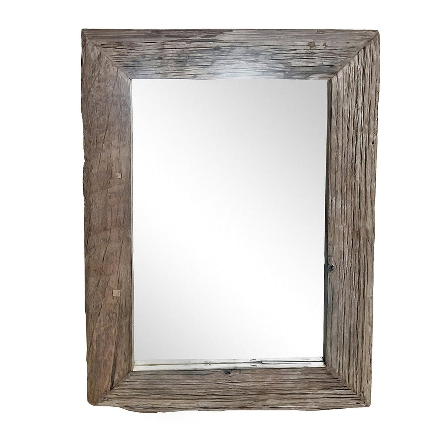 A&B Home 35" x 48" Bundle of 6 Rectangular Brown Slipper Wooden Framed Wall-Mounted Mirror