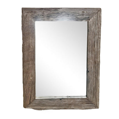 A&B Home 35" x 48" Bundle of 6 Rectangular Brown Slipper Wooden Framed Wall-Mounted Mirror