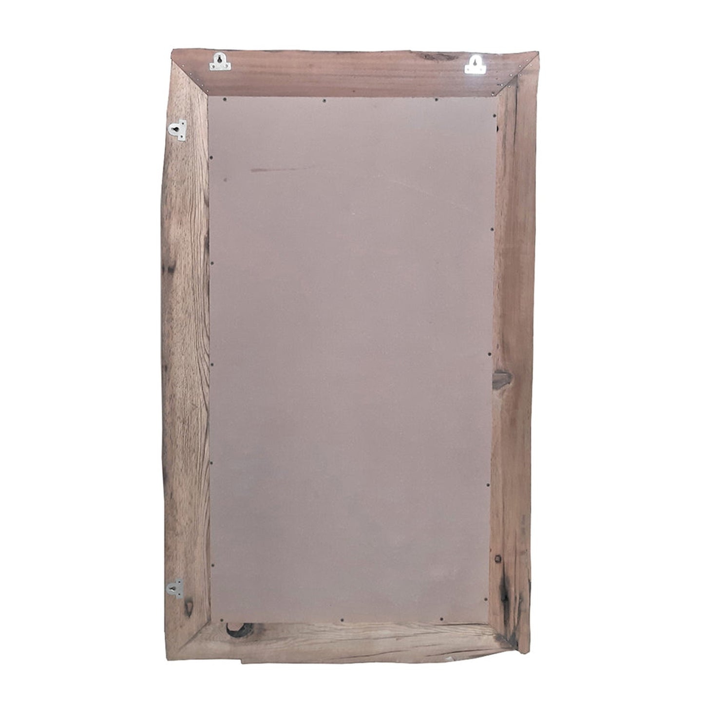 A&B Home 35" x 59" Rectangular Brown Slipper Wooden Framed Wall-Mounted Mirror