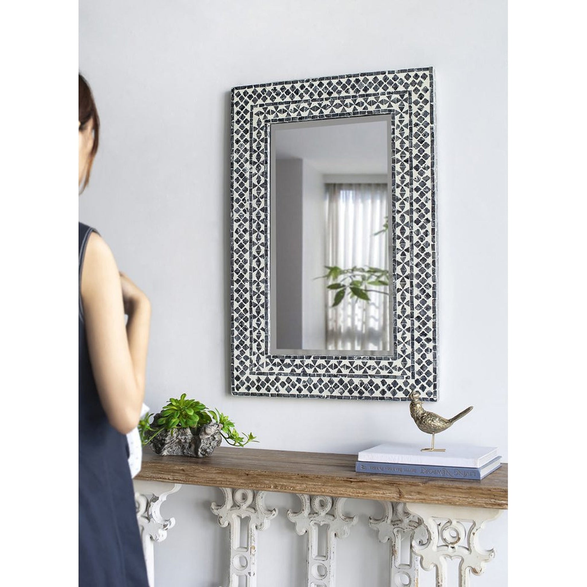 A&B Home 36" x 24" Bundle of 20 Rectangular Silver Metal Frame Wall-Mounted Mirror
