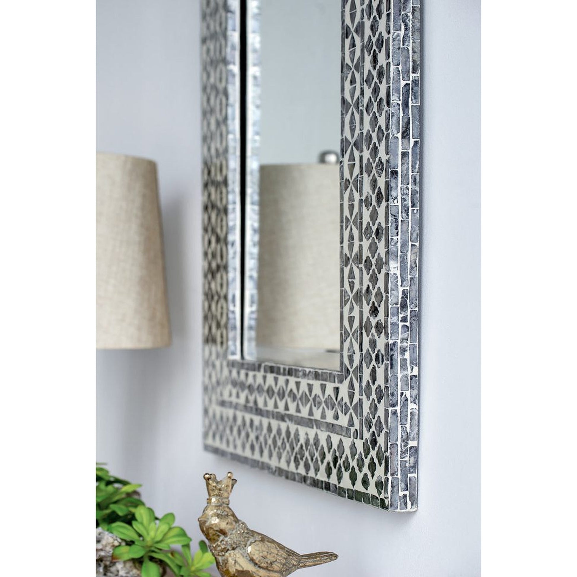 A&B Home 36" x 24" Bundle of 20 Rectangular Silver Metal Frame Wall-Mounted Mirror